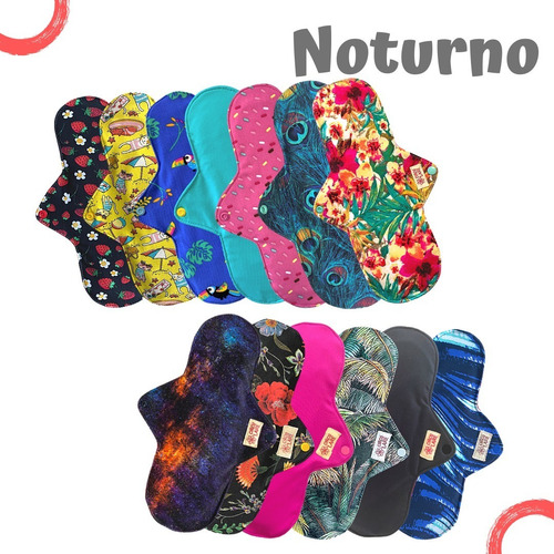 Absorvente Ecologico Kit 5 Un Em 3 Tamanhos + Necessaire