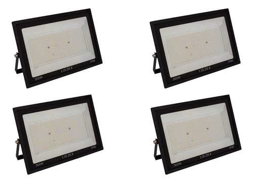 Reflector Led 300w Exteriores Luz Blanca 4 Pzas Envio Gratis