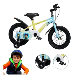 Bicicleta Infantil Niños R-12 Deportiva Ruedas Entrenamiento Color Amarillo Tamaño Del Cuadro 12