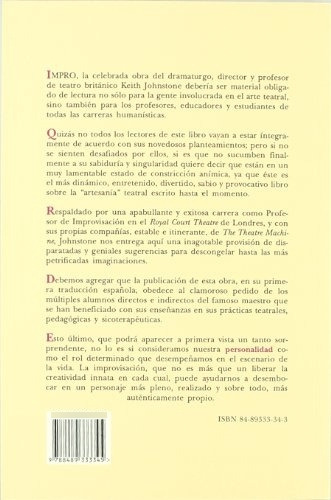 Impro. Improvisación En El Teatro - Keith Johnstone