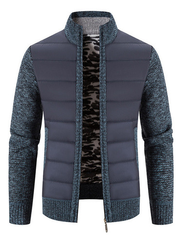 Chaqueta Tipo Suéter Cálida Con Cuello Alto Para Hombre [u]