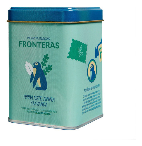 Yerba Mate Fronteras - Latita De 110gs Menta Y Lavanda