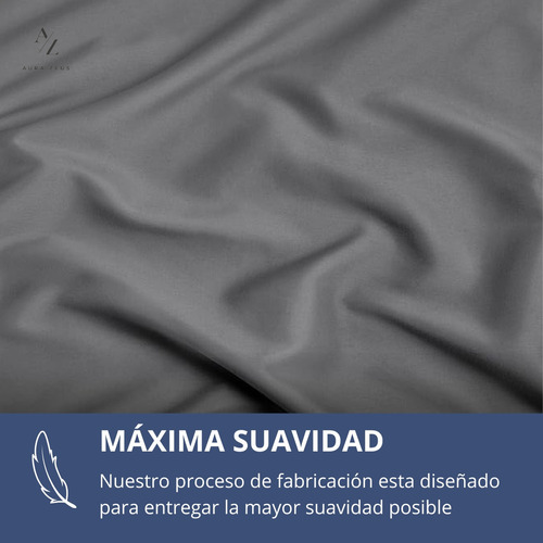 Sabanas Bajera Ajustable King Gris Hogar Suave Hilos Elasticada Aura Zeus