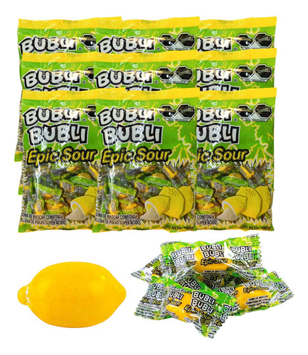 Bubli Bubli Epic Sour 350pz 1.75kg Goma Mascar Confite Limón
