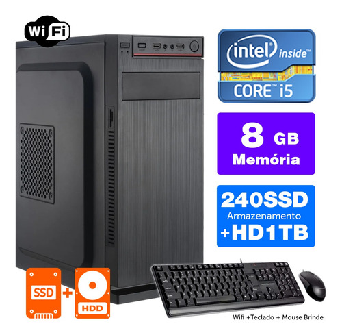 Micro Bs Intel Core I5 2ªger 8gb Ssd240+1tb