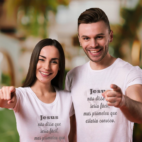 Camiseta Personalizada Jesus Conosco - Católica - Giftme