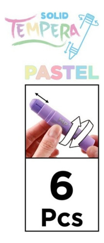3 Pack Ahorro Témpera Sólida En Barra Pastel 6 Uds Mp