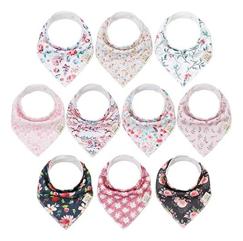 Paquete 10 Baberos Bandana Para Bebe Baberos Bandana Algodon