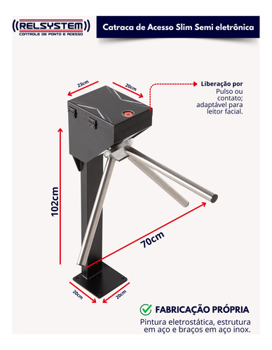 Catraca Academia Slim - Biometria