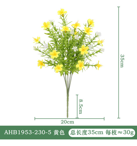 Flores Artificiales Falsas, 6 Unidades