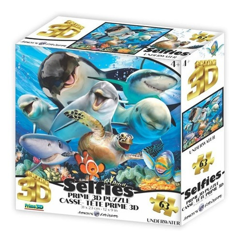 Puzzle Rompecabezas Prime 3d Selfie Bajo El Agua 63 Piezas