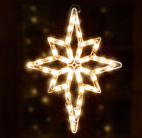 Lámpara Con Forma De Lámpara Navideña Para Ventana, Estrella