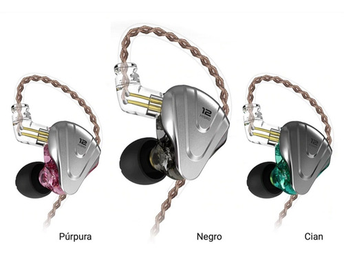 Auriculares In Ear Kz Zsx Terminator Monitoreo 6 Vias $