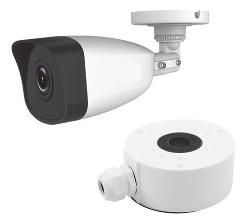 HiLook KIT DE CÁMARA + MONTAJE Cámara de Seguridad Tipo Bala IP 4 MP Con 30 mts IR Para Vision Nocturna Protección IP67 Para Uso Exterior Modelo IPCB140H(C)/XSP