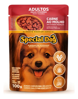 Special Dog Sachê Ração Úmida Carne Cães Raças Pequenas 100g