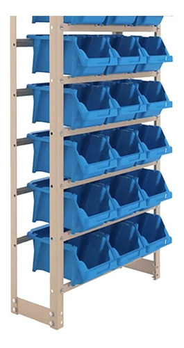 Kit Estante Gaveteiro Organizador 27 Gavetas Nº5 Azul
