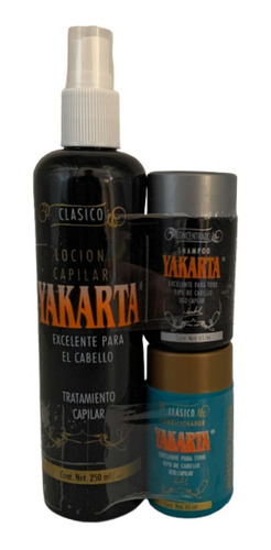 Locion Capilar 250ml + Shampoo Y Acondicionador 65ml Yakarta