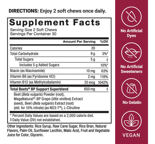 Force Factor Total Beets Blood Pressure Support Supplements