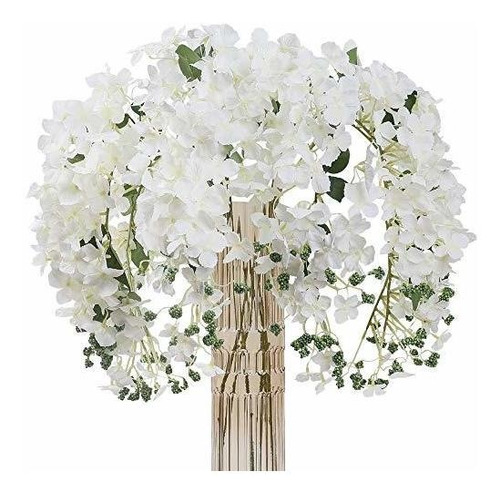 Ramo Artificial Hortensias Blancas 6pcs