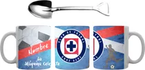 Comprar Taza Personalizada Cruz Aul Con Cuchara Blanca Recta 11 Oz