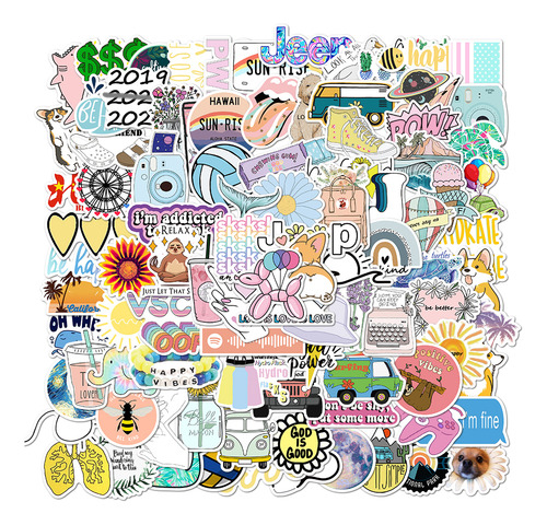 Juego De 100 Pegatinas Visco De Dibujos Animados Para Niñas,
