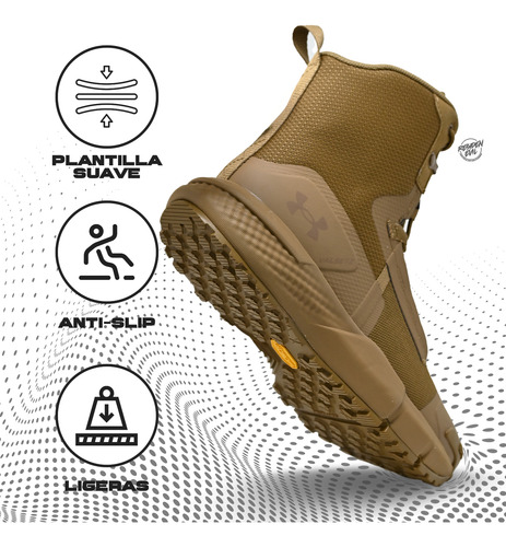 Botas Tacticas Under Armour Largas Charged Valsetz Vibram