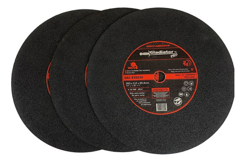 Cortadora Sensitiva 14 2500w C/3 Discos Gladiator Pro