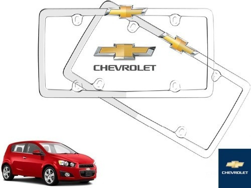 Par Porta Placas Chevrolet Sonic Hb 1.8 2012 A 2017 Original