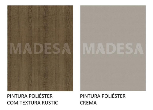 Mesa Madesa 5275 Rectangular con Tablero de Crista Color Marrón/Crema 05