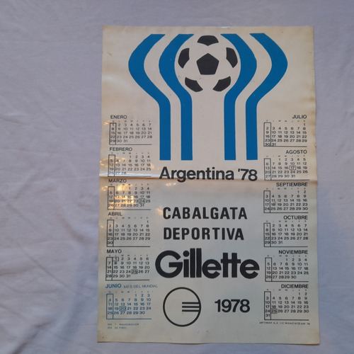 Poster Calendario Cabalgata Deportiva Gillete Mundial 78