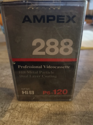 Video Cassette Hi8 Profesional Ampex De 120 Minutos Metalico