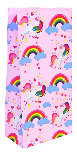 Bolsa De Papel Unicornio X 10 Unidades - Cotillón Waf