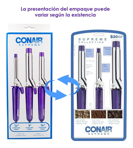 Combo Tenazas Conair Medidas Diferentes 1/2, 3/4, 1 Pulgadas