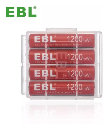 Baterias Ebl Aaa Li-ion 1.5v 1200 Mwh (4 Pilas) 