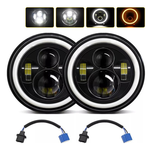 Faros Delanteros Led Redondos Drl Para Patriot 08-16 De