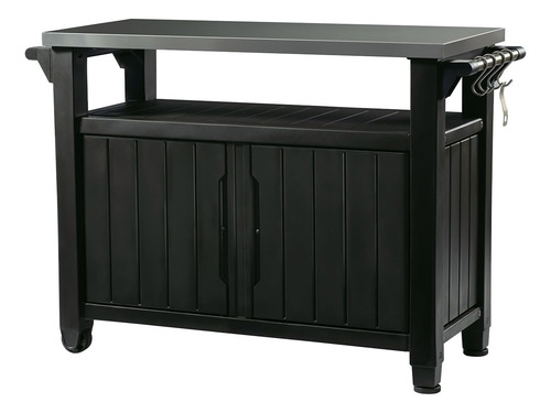 Mesa Portátil Para Exteriores De Acero Inoxidable Gris Oscur
