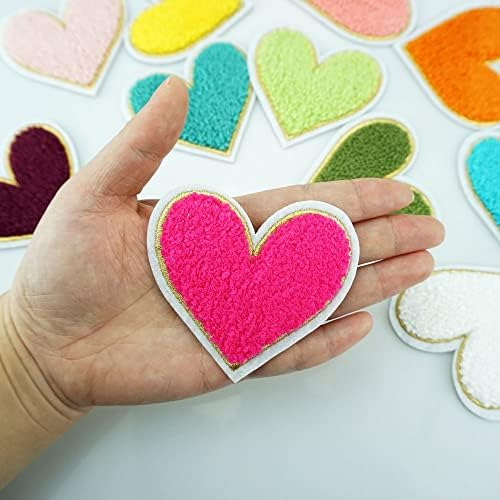 Saktopdeco 12 Uds. Parche De Chenilla Con Forma De Corazón P