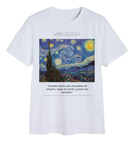 Polera Van Gogh Noche Arte Obra Artista Hombre Mujer Moda Vr