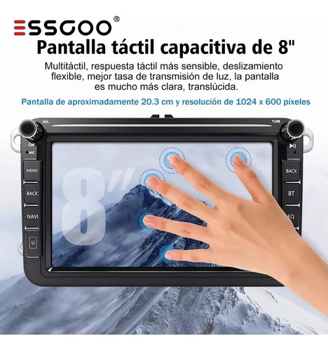 Estéreo Android 8in 6+256gb Con Carplay Para Jetta Mk6 Bora
