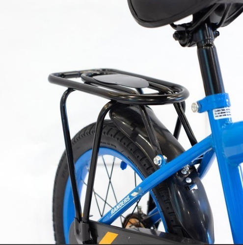 Imagen 2 de 10 de Bicicleta Infantil Rodado 16 Para Niño Color Azul Mundo Gym