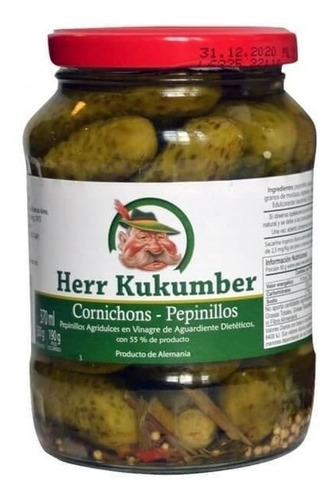 Pepinos Agridulces Dieteticos Alemanes Herr Kukumber 370ml