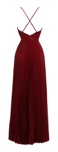 Vestidos tableados largos hot sale