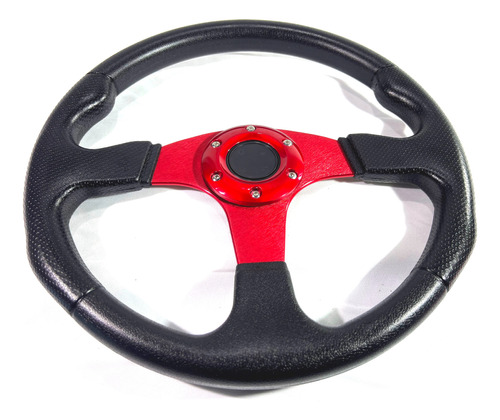 Volante Deportivo Tuning Racing 35cm Rojo V5128-04