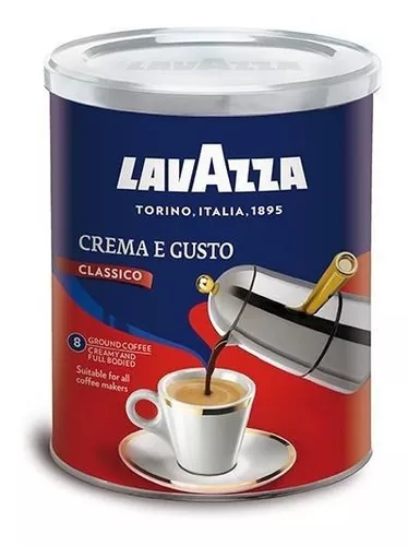 Café Lavazza Crema E Gusto Lata 250grs Grano Molido