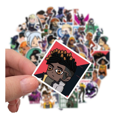 50 Stickers De Valorant - Etiquetas Autoadhesivas