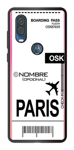 Funda One Vision Zoom Boleto Avion Paris  Personalizada