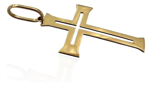 Pingente Crucifixo Ouro 18k 750 35 Mm Cor Dourado