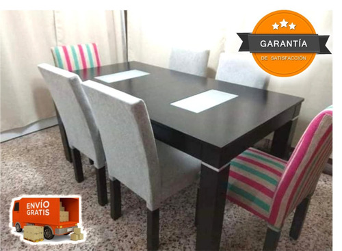 Juego De Comedor 6 Sillas + Mesa 1.60 