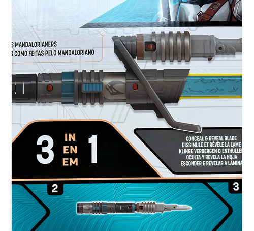 Espada Star Wars Sable Light Saber Forge Mandalorian Grogu Negro