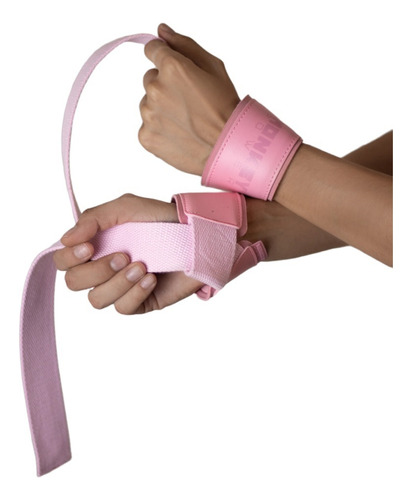 Strap Grip Sencillo Cinta Rosa Monkey Power Gym Crossfit